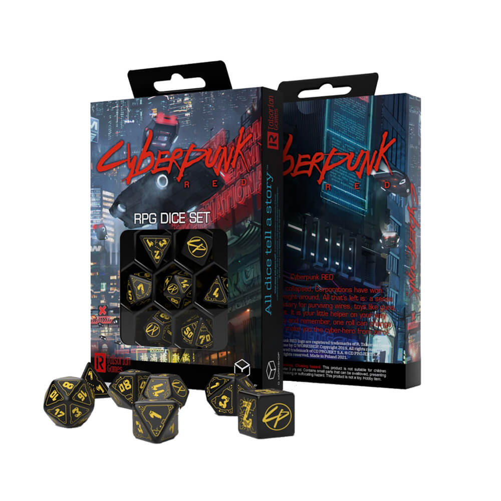 Q Workshop Cyberpunk Red Dice (Set of 7)