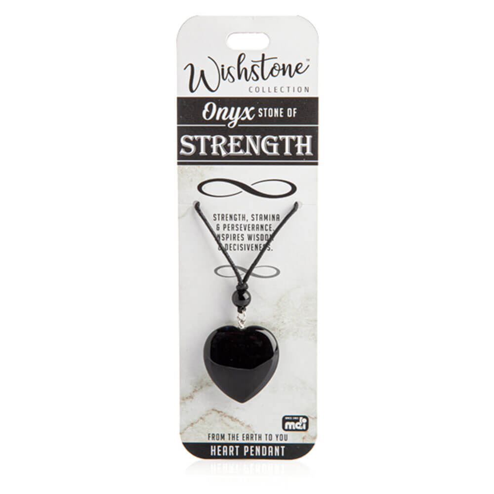 Wishstone Collection Onyx Heart Pendant