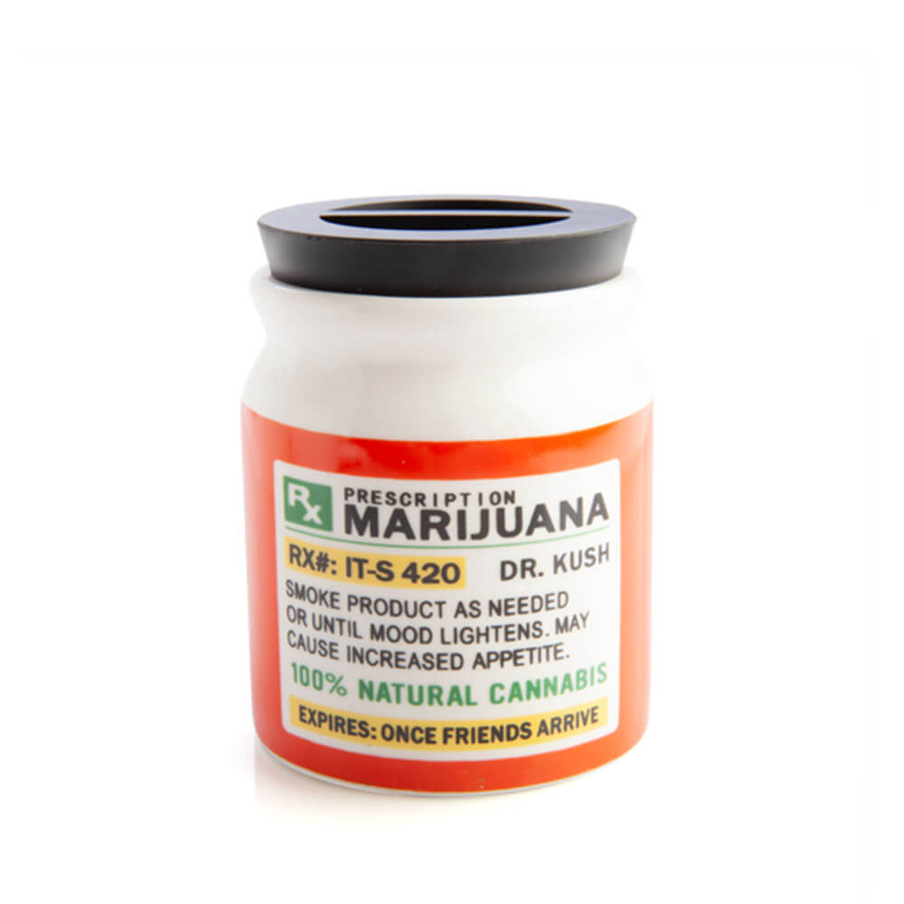 Prescrição de maconha esconde! Jarra de armazenamento