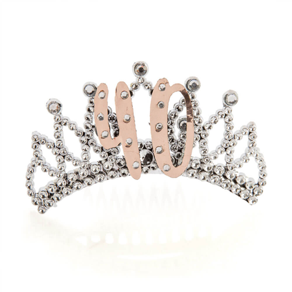  Tiara aus Roségold und Silber