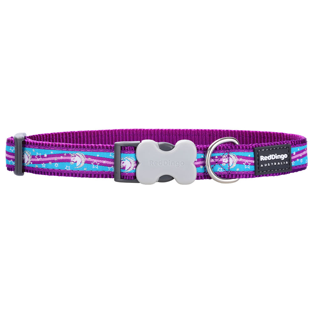 Collar per cani con design unicorno (viola)