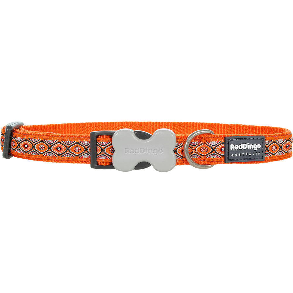 Collar per cani con design degli occhi di serpente (arancione)