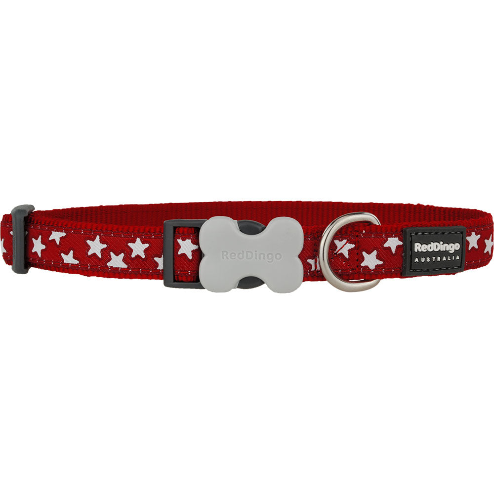 Collar per cani con design a stella (rosso)