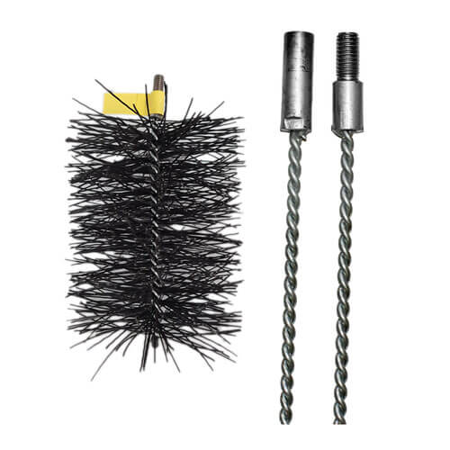 FireUp 12' Polypropylene Pull Thru Flue Brush Kit (5" Dia.)