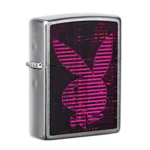 Zippo Playboy Design Street Chrome Lighter