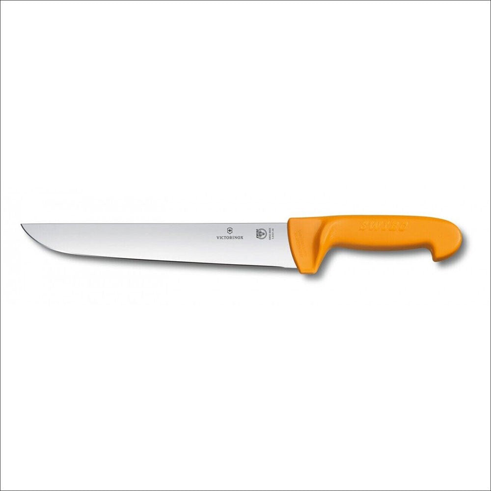 Swibo lige ryg blad Butcher's kniv (gul)