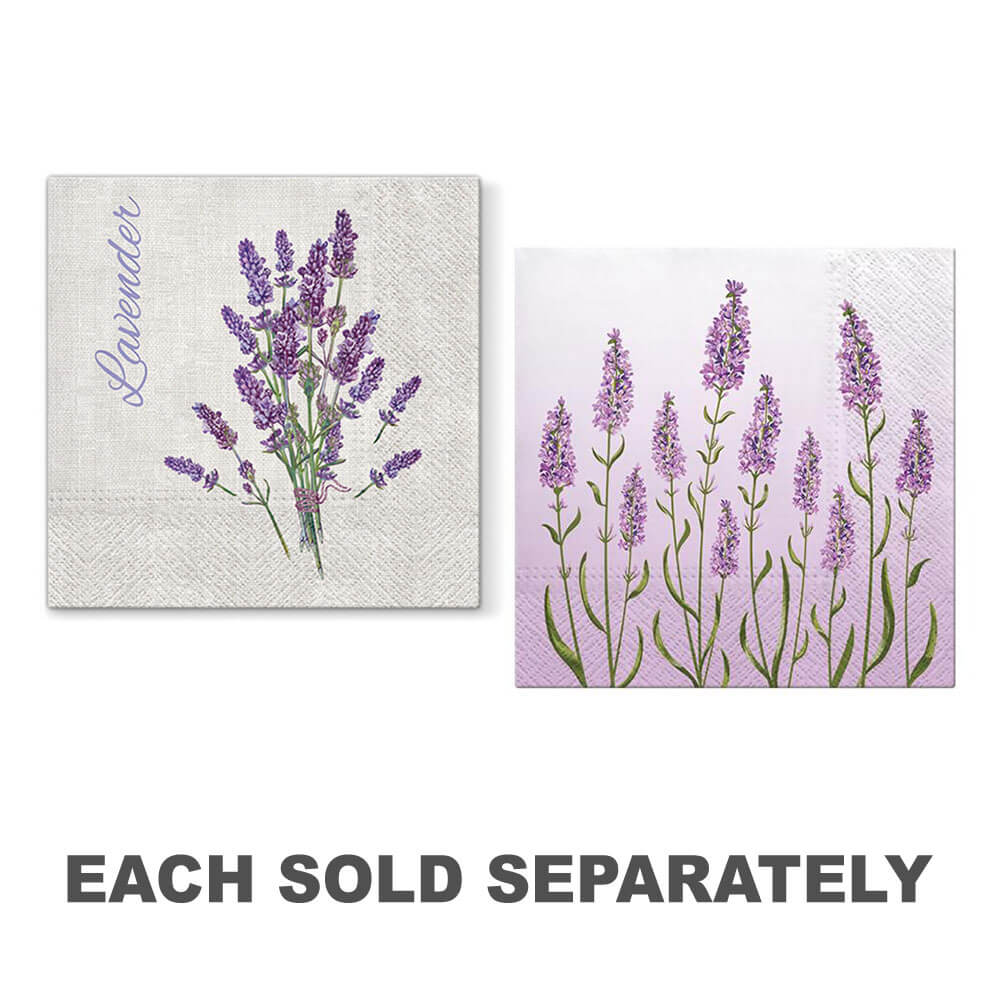 Paw Lavender Lunch Napkin 33cm (20pk)