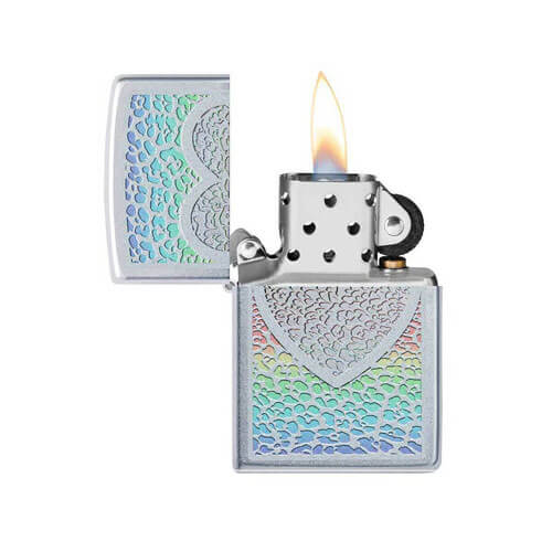 Zippo Heart Design Colour Image Lighter