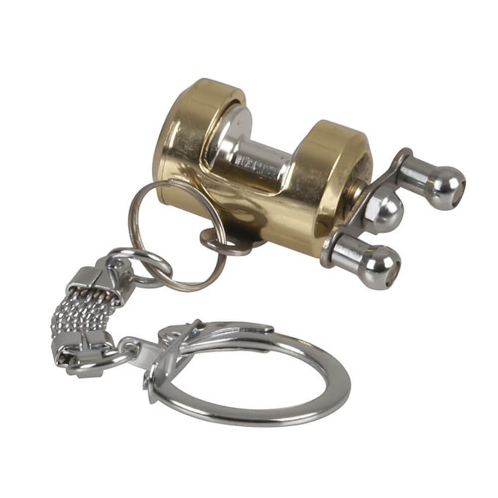 Gold Anodised Overhead Reel Keyring