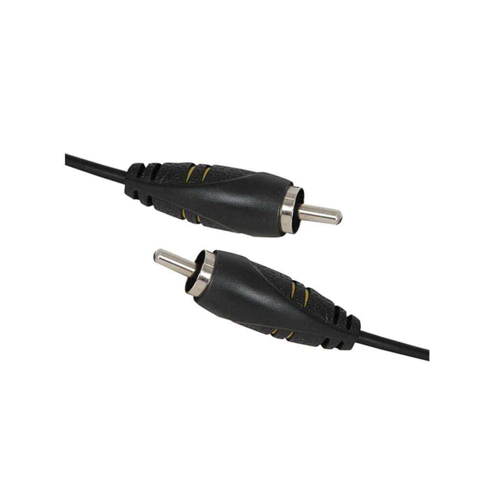 El enchufe RCA para enchufar el cable coaxial RG59U (amarillo)