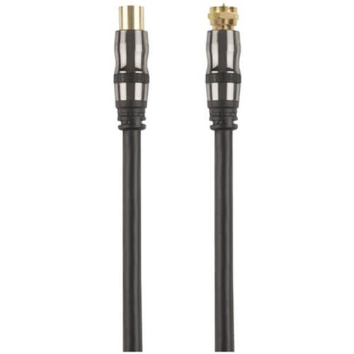 Concord Flexible TV Plug to F-Type Plug Coxial Cable