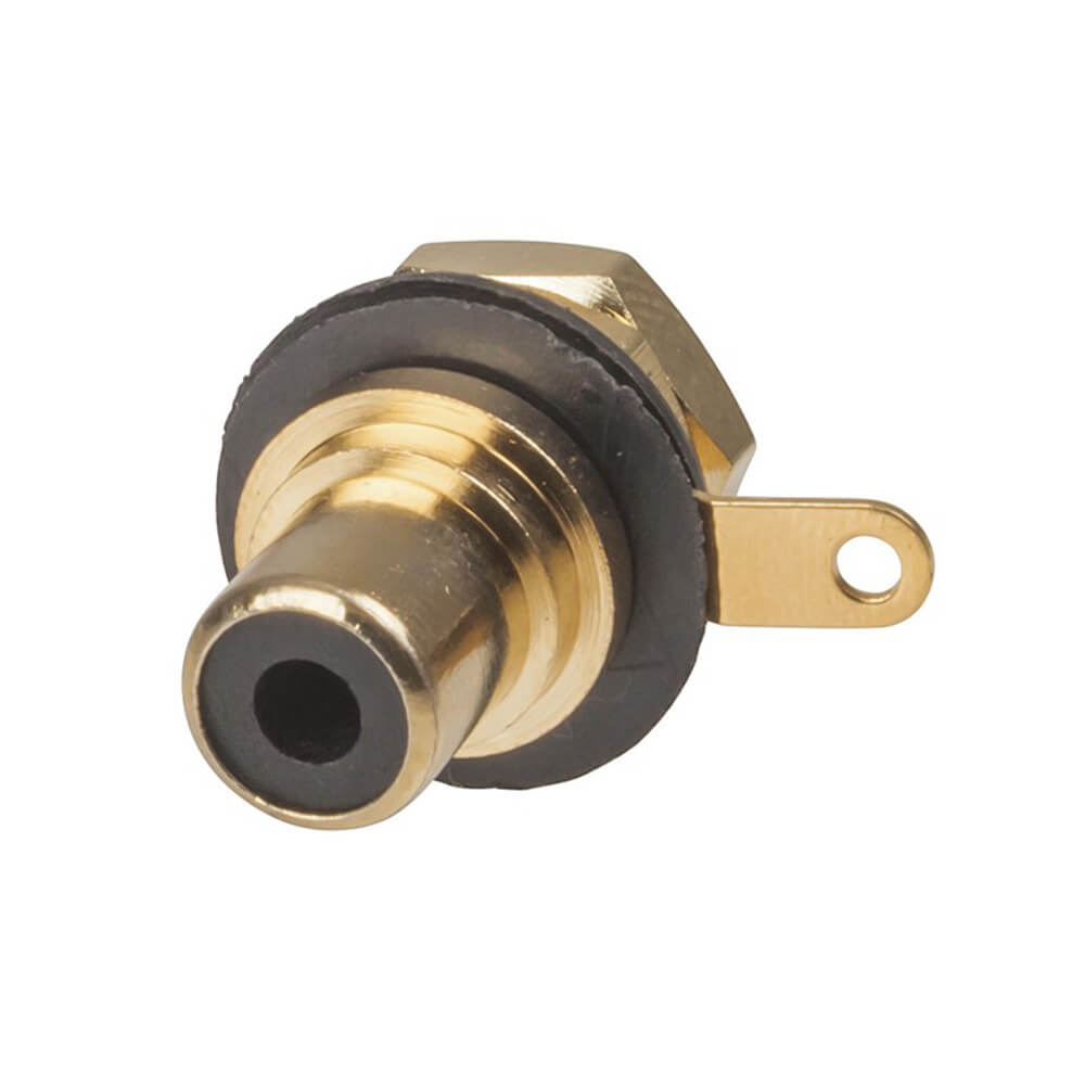 RCA Panel Mount Socket (guld)