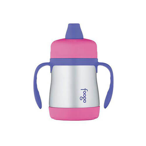 200mL Foogo S/Steel Vac Insul Soft Spout Sippy Cup