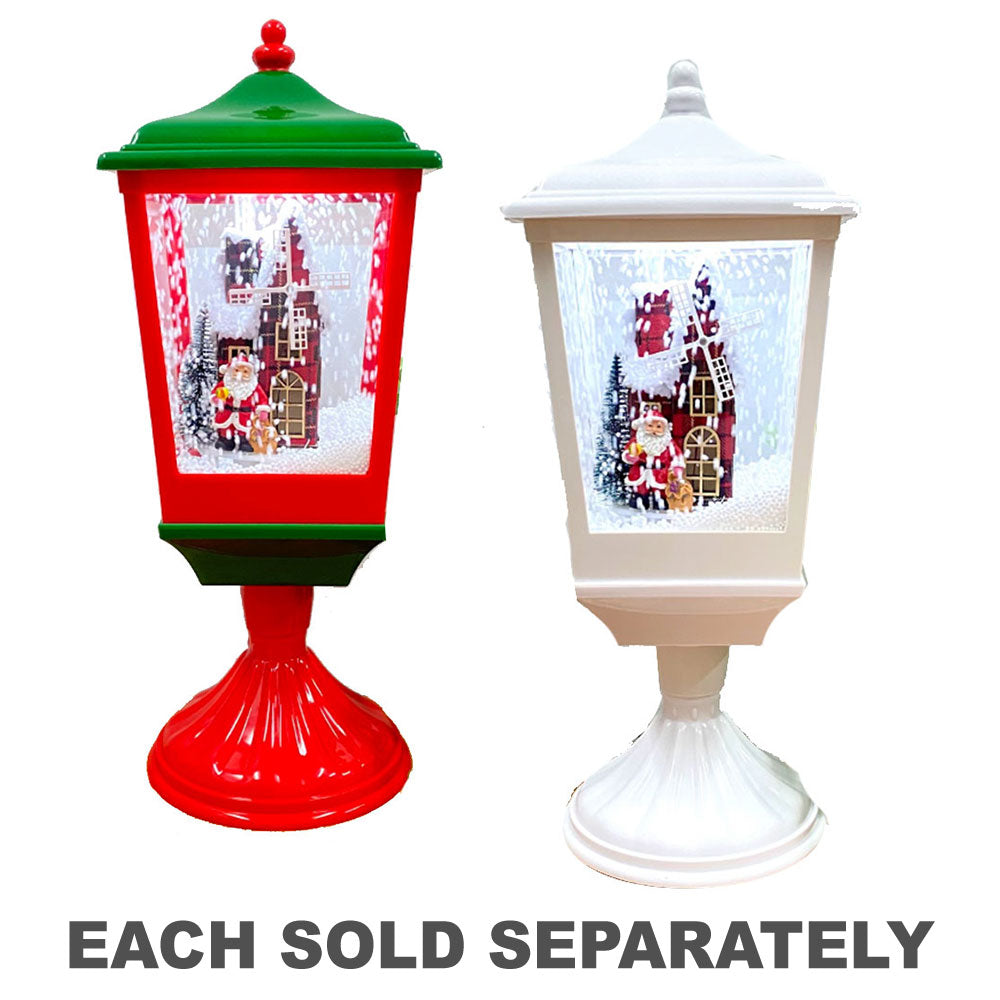 LED Snow Lantern w/ Santa's House & Windmill