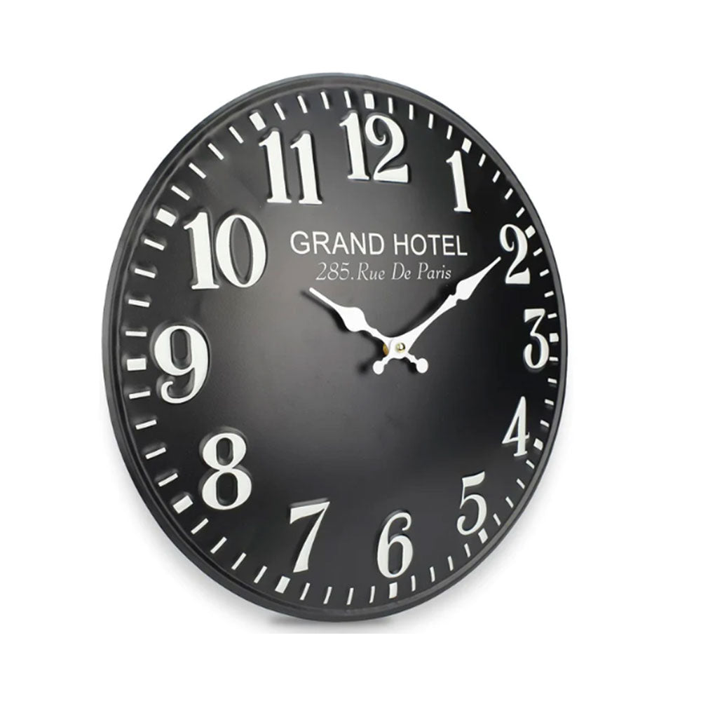 Die Plate Metal Wall Clock (trinnmodus)