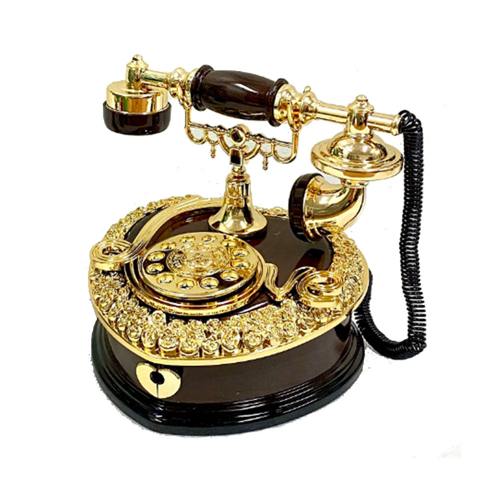 Antik telefon Wind-Up Music Box m/ smykkeskuffer