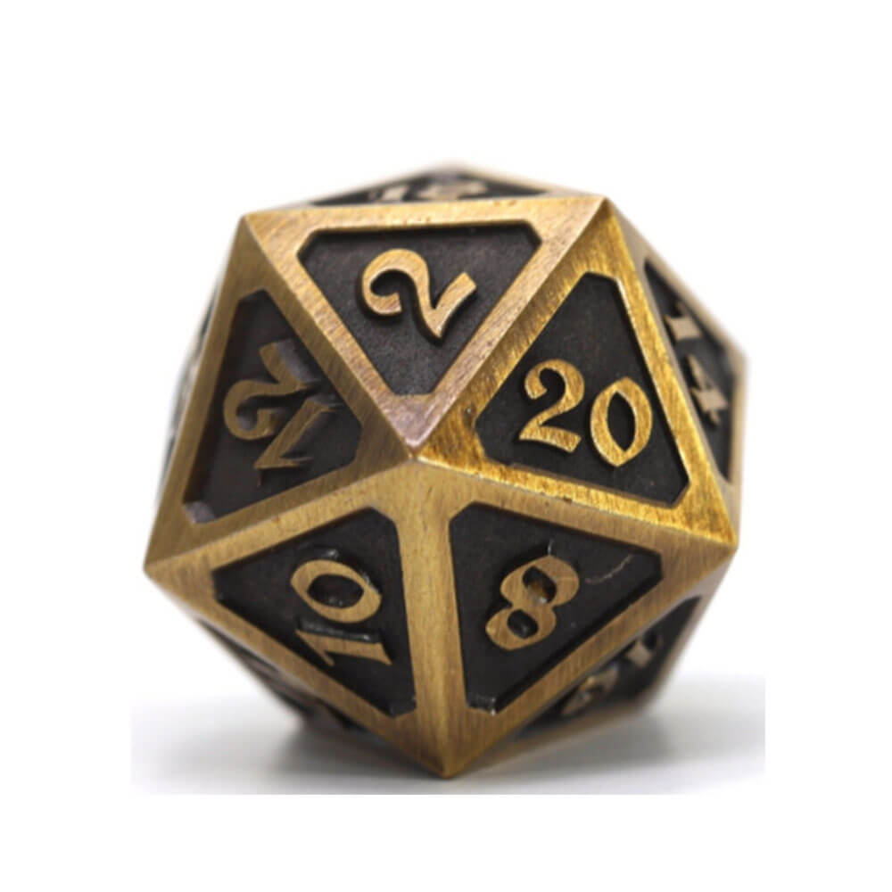 D20 Die Hard Dice Metal Mythica Battleworn (Single)