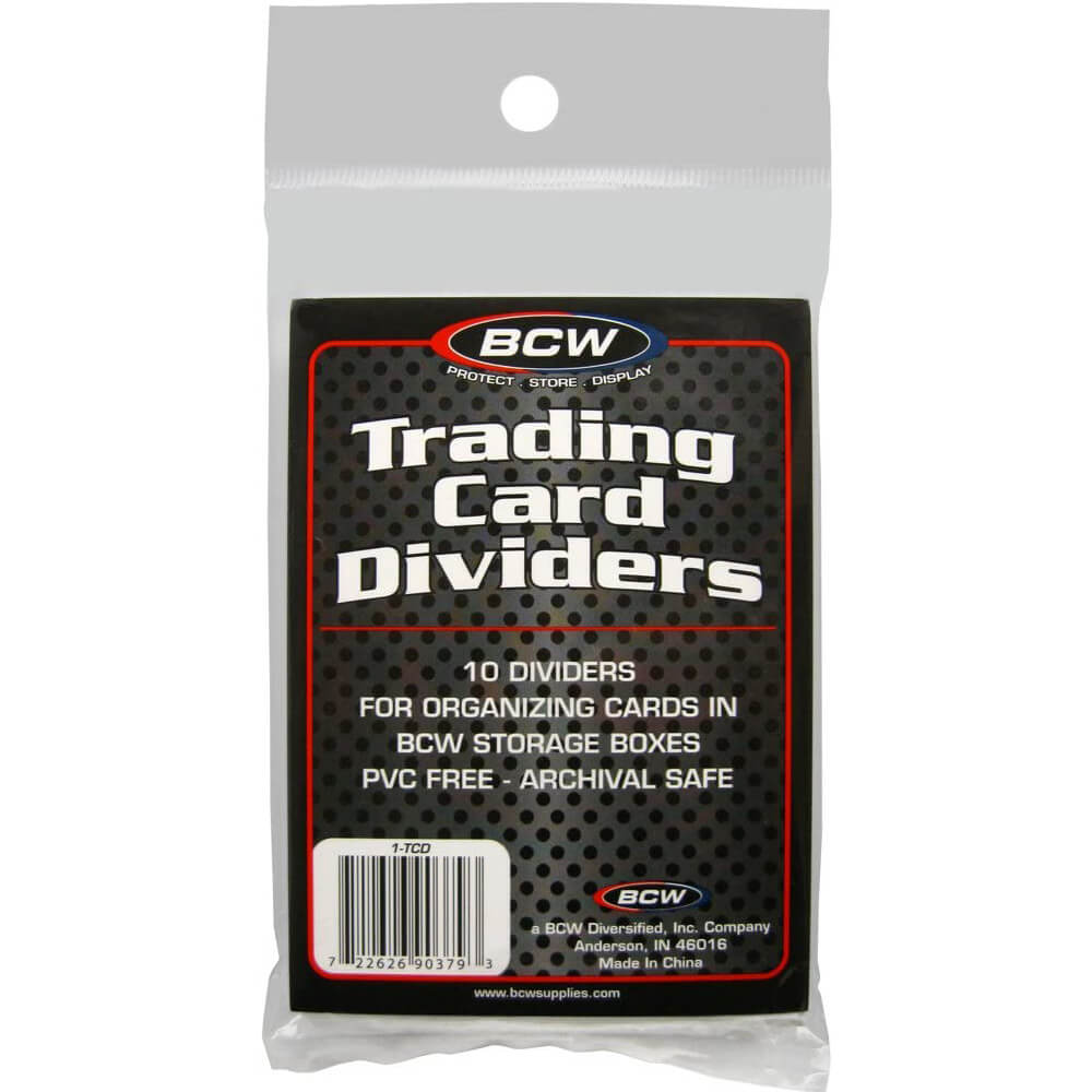 BCW Trading Card Dividers 10 par pack