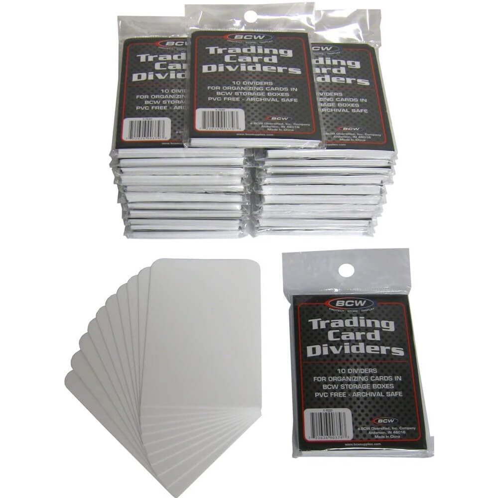 BCW Trading Card Dividers 10 par pack