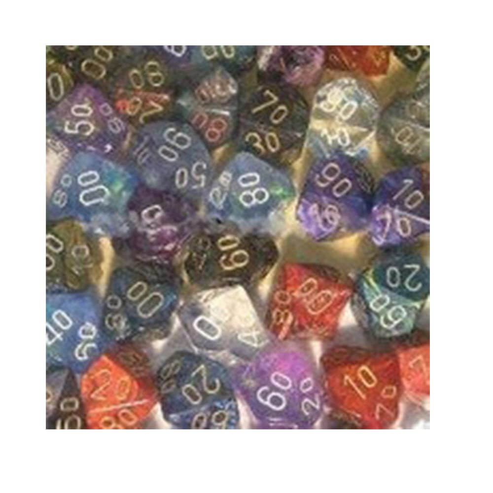 D10 TENS DICE Assortert løs poly (50 terninger)