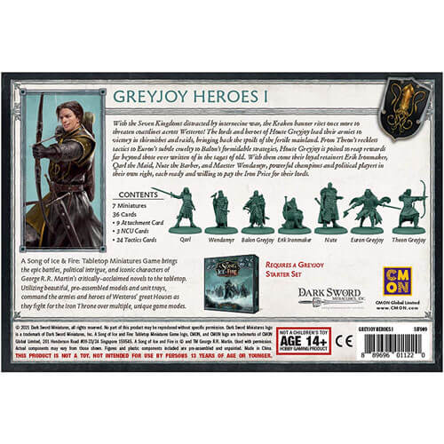 A Song of Ice & Fire Greyjoy Heroes Miniature Game