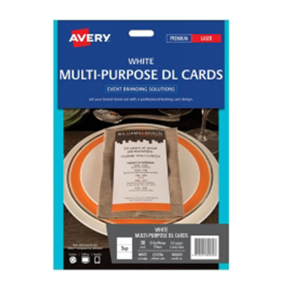 Avery Events & Branding Carte polyvalente 10pk