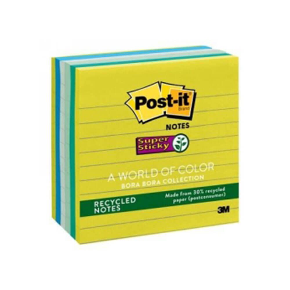 Post-it Lined Super Sticky Notes 6pk