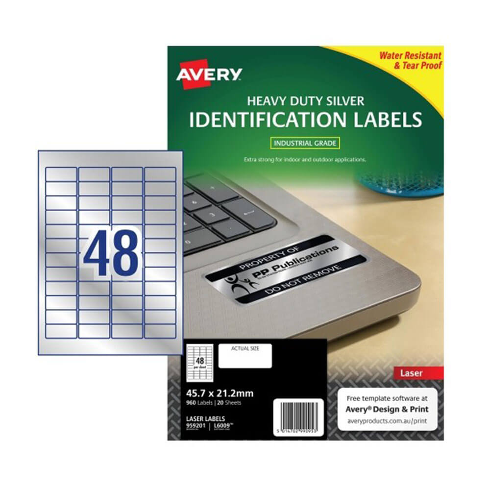 Rótulo a laser de serviço pesado Avery 20pk