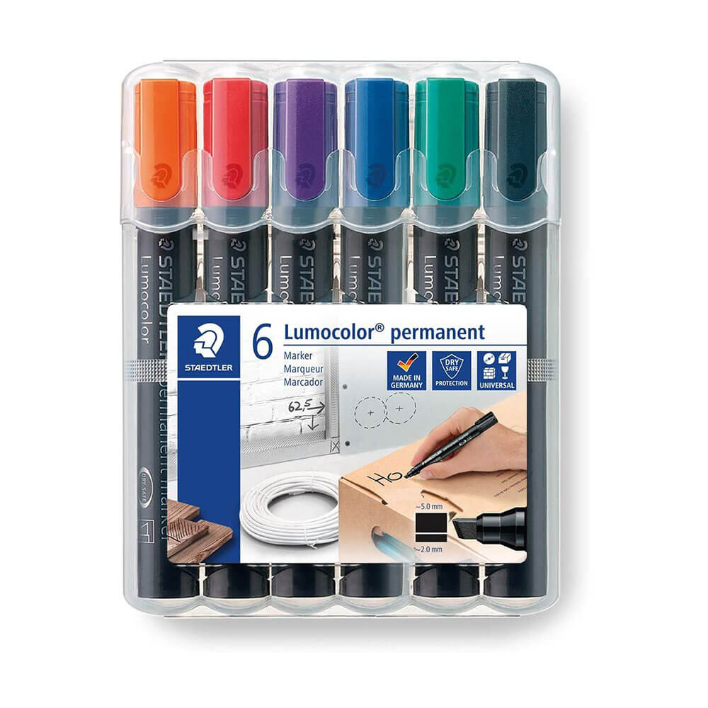 Staedtler Lumocolor Chisel Tip Marker Asorded