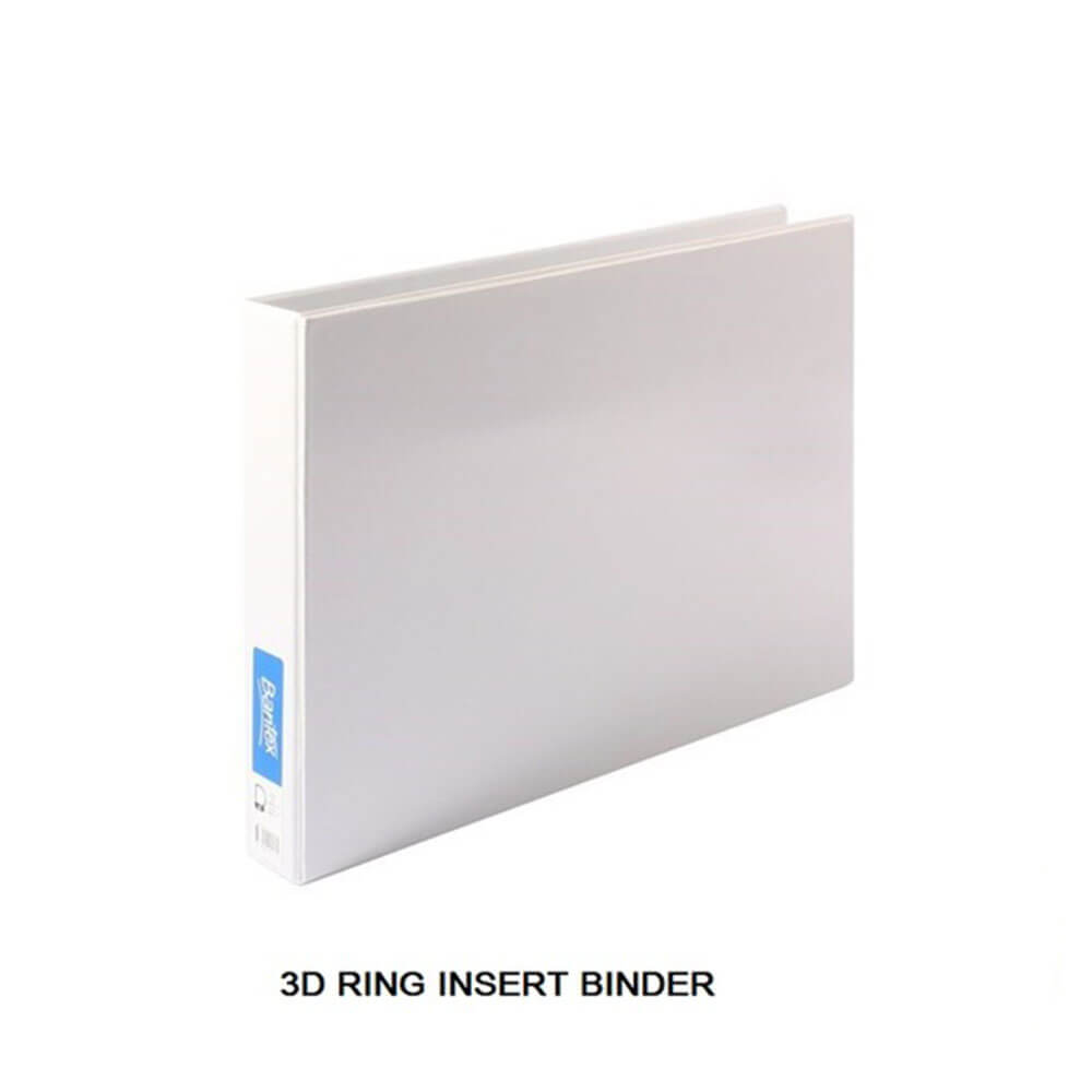 Bantex Landscape Insert Binder White 38mm A3