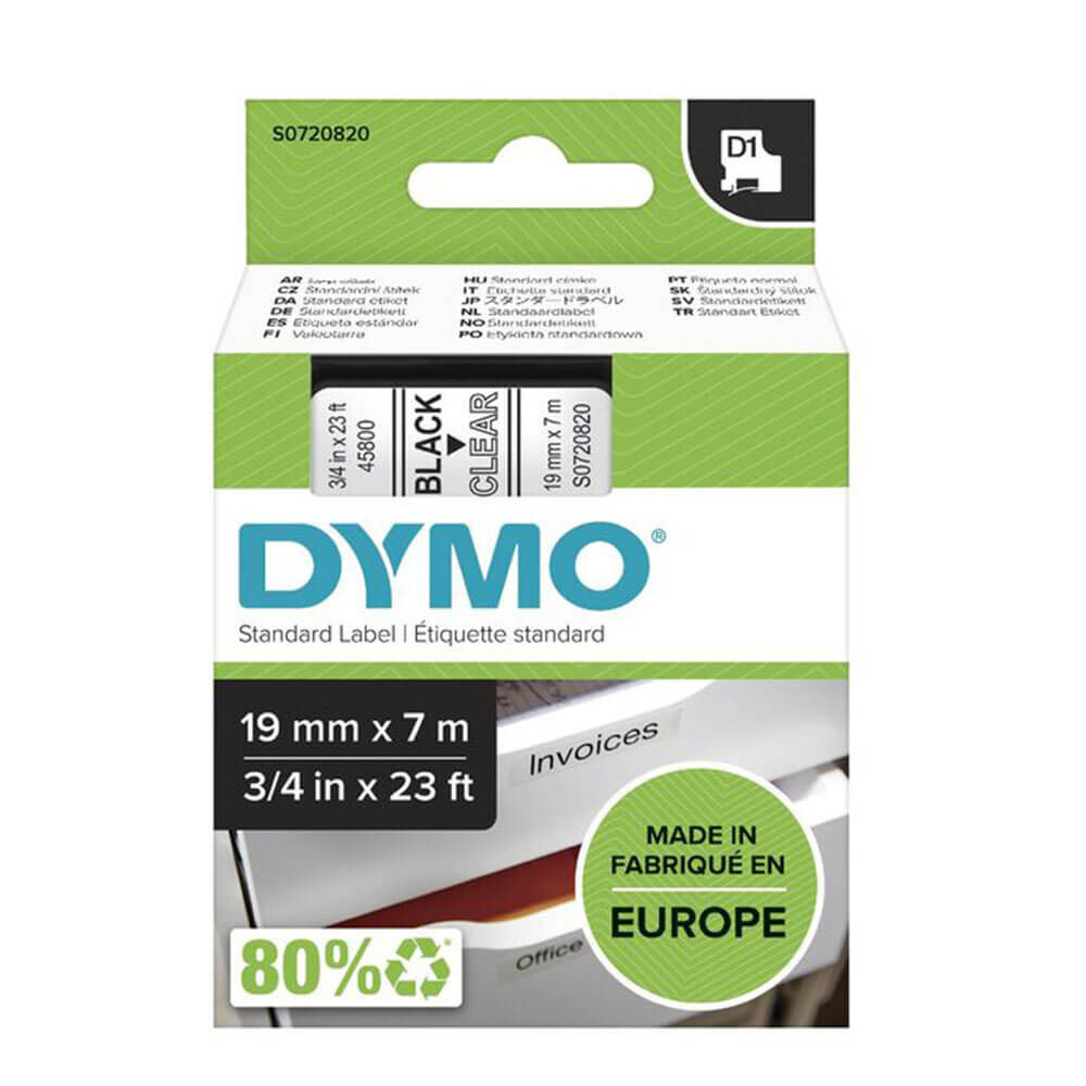 Dymo D1 Tape Etichetta 19mmx7m