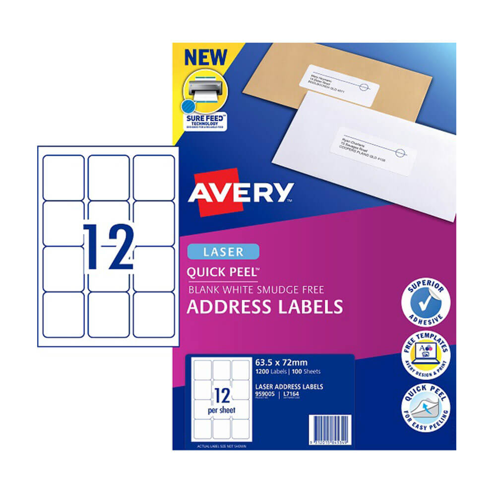 Etiqueta de endereço Avery White (100pk)