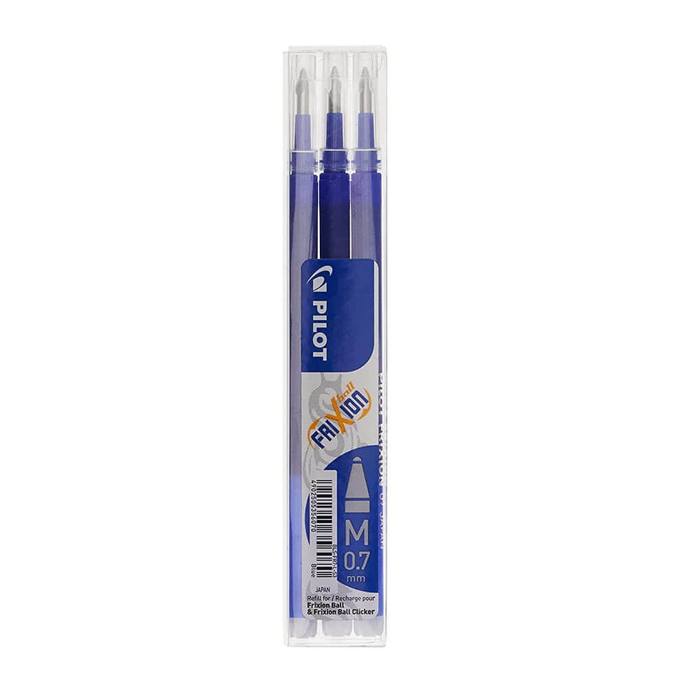 Piloot Frixion Rollerball Pen Navill 0,7 mm Tip 3pk