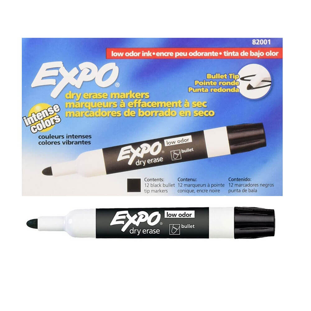 Expo Low Zapach końcówki Bullboard Whiteboard Marker 12pk