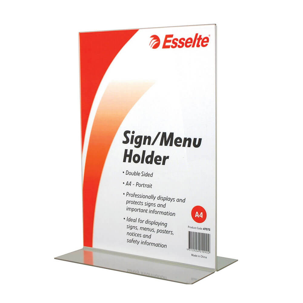 Esselte dobbeltsidet menu/tegn indehaver A4