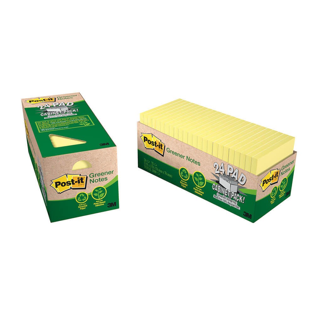 Post-it noter genanvendt 76x76mm