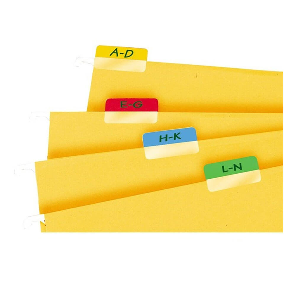 Bantex Index Tabs Assorted Colours 40mm (48pk)