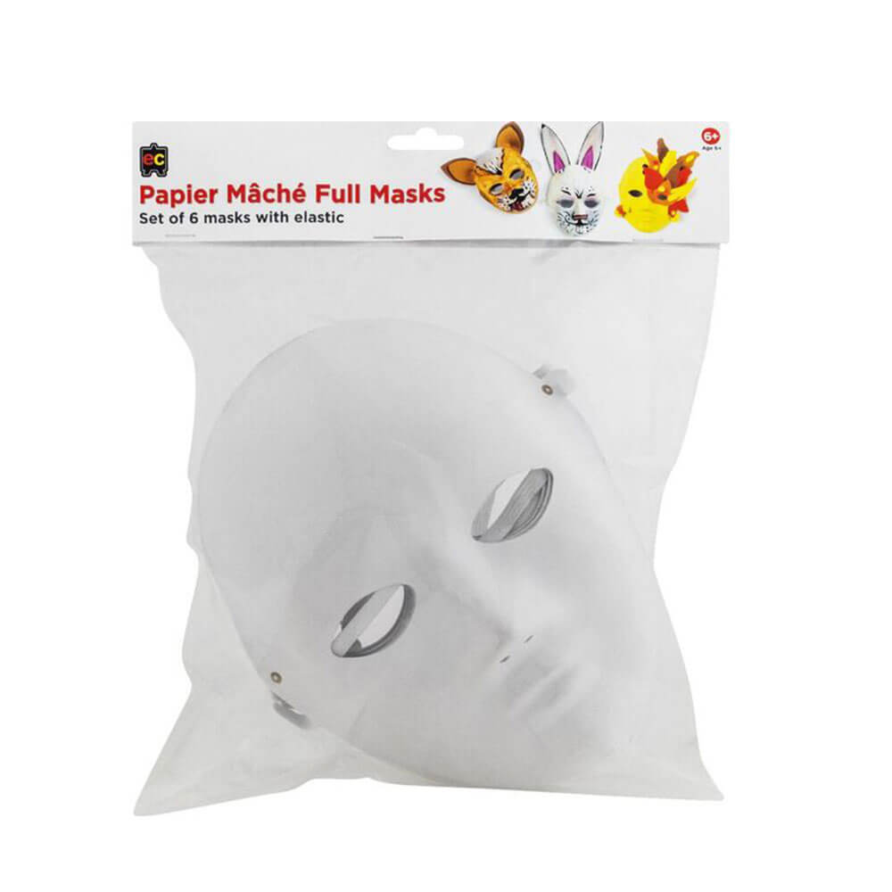 EC Paper Mache Masker 6pk