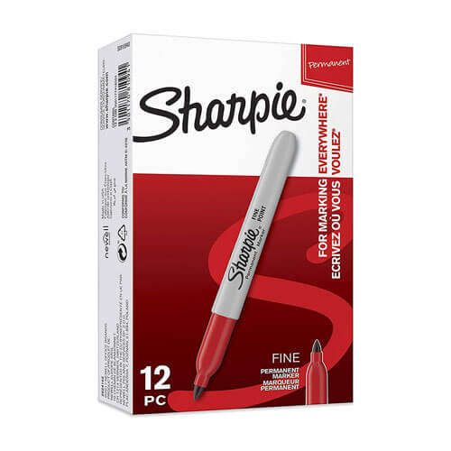 Sharpie Permanent Fine Marker 1.0mm (12pk)