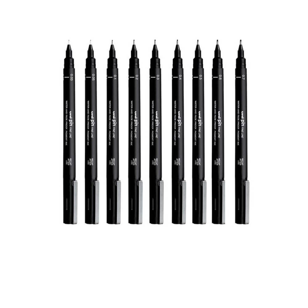 Uni-ball pin fineliner penn (12 stk)