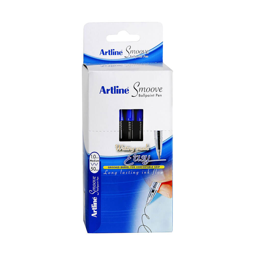 Artline Ballpoint Smoove Pen 1mm (50pk)