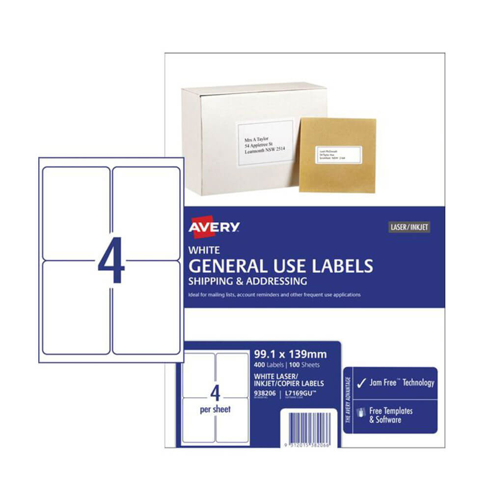 Copier Avery / Label laser 100pk