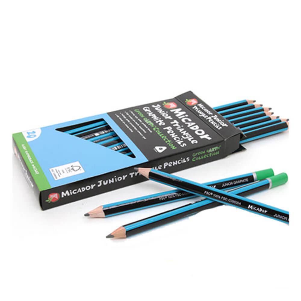 Micador Junior Triangle Graphite Pencils (20PK)