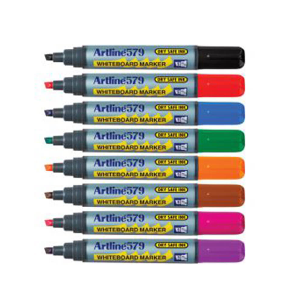 Artline Whiteboard Marker 5mm mejsel Assorteret