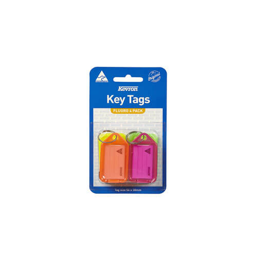 Kevron Key Tags 4pk (56x30mm)