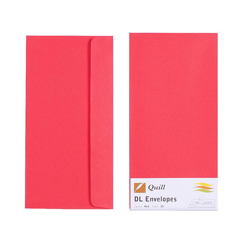 Quill Envelope 25pk 80GSM (DL)