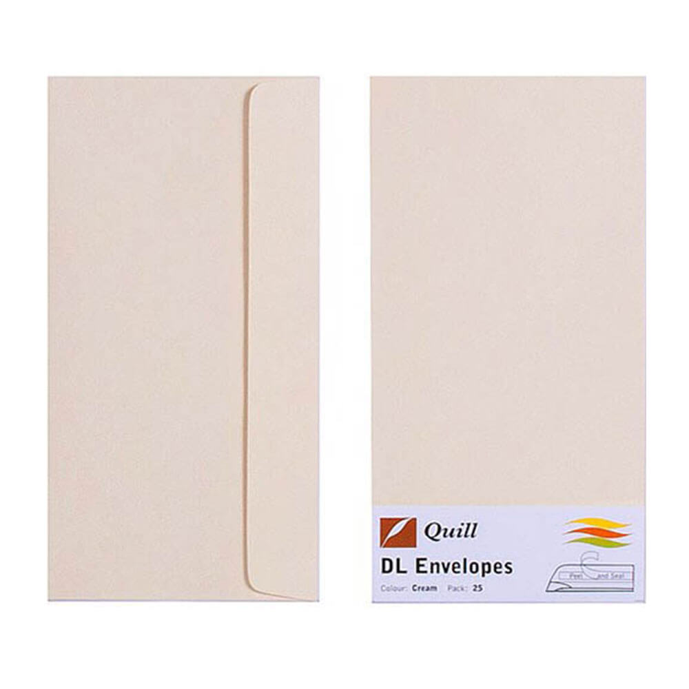 Quill Enveloppe 25pk 80gsm (DL)