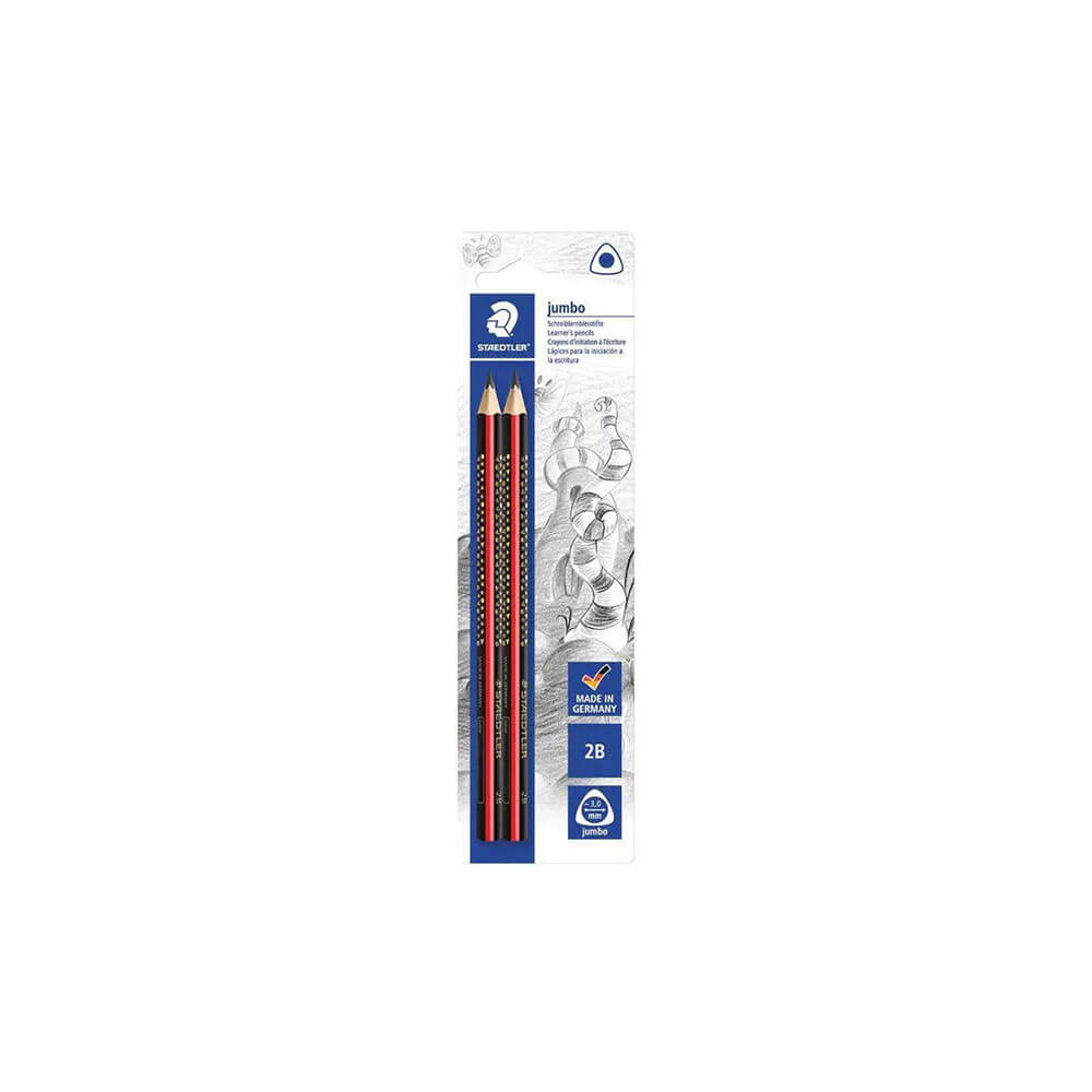 Staedtler Jumbo Triangular 2B Graphite Pencils (2pk)