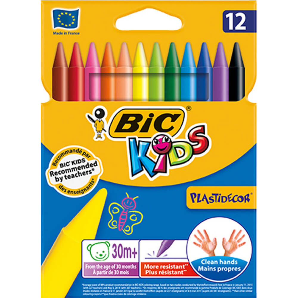 Bic Kids Plastidecor Crayons（12pk）