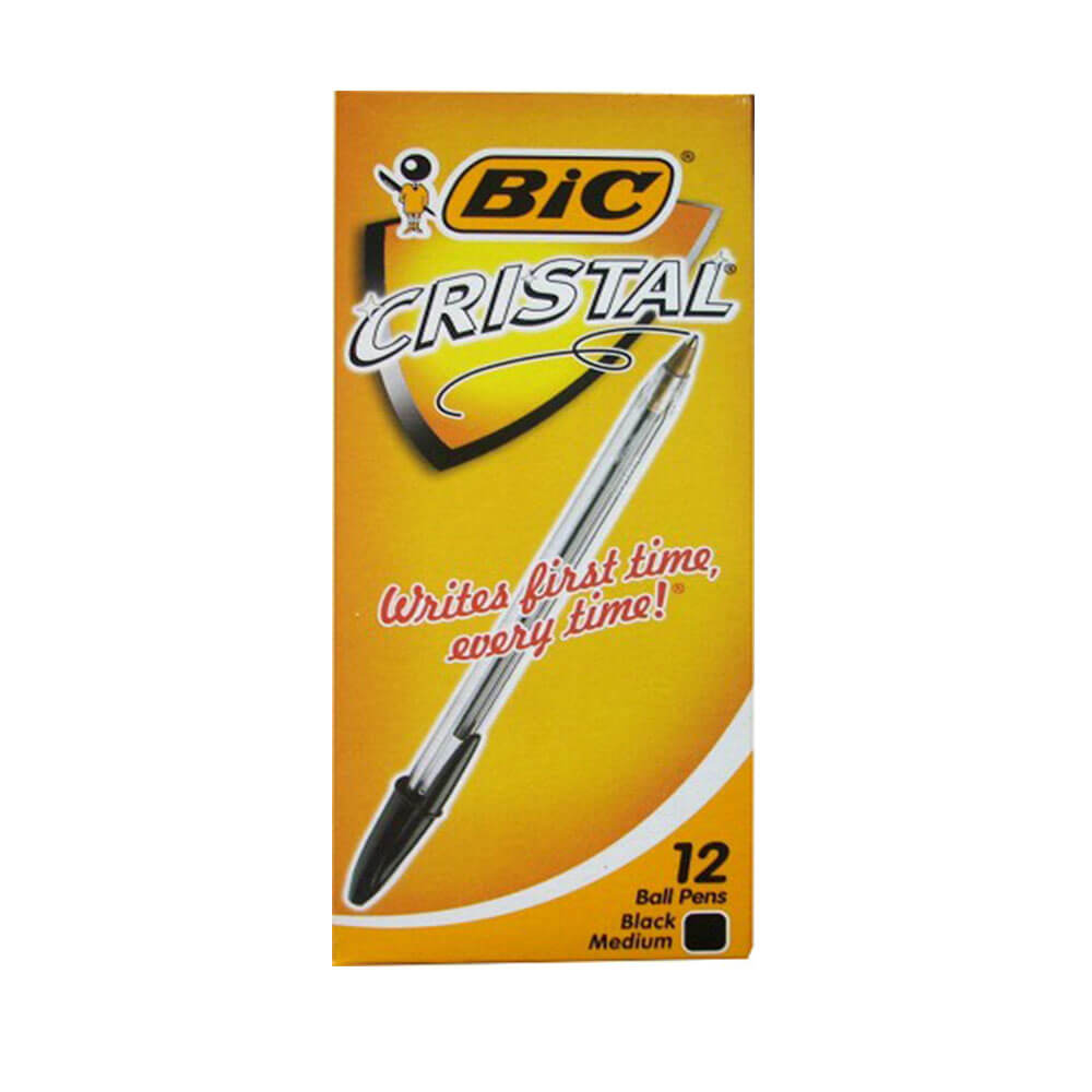 Caneta esferográfica original da Bic Cristal (12/caixa)